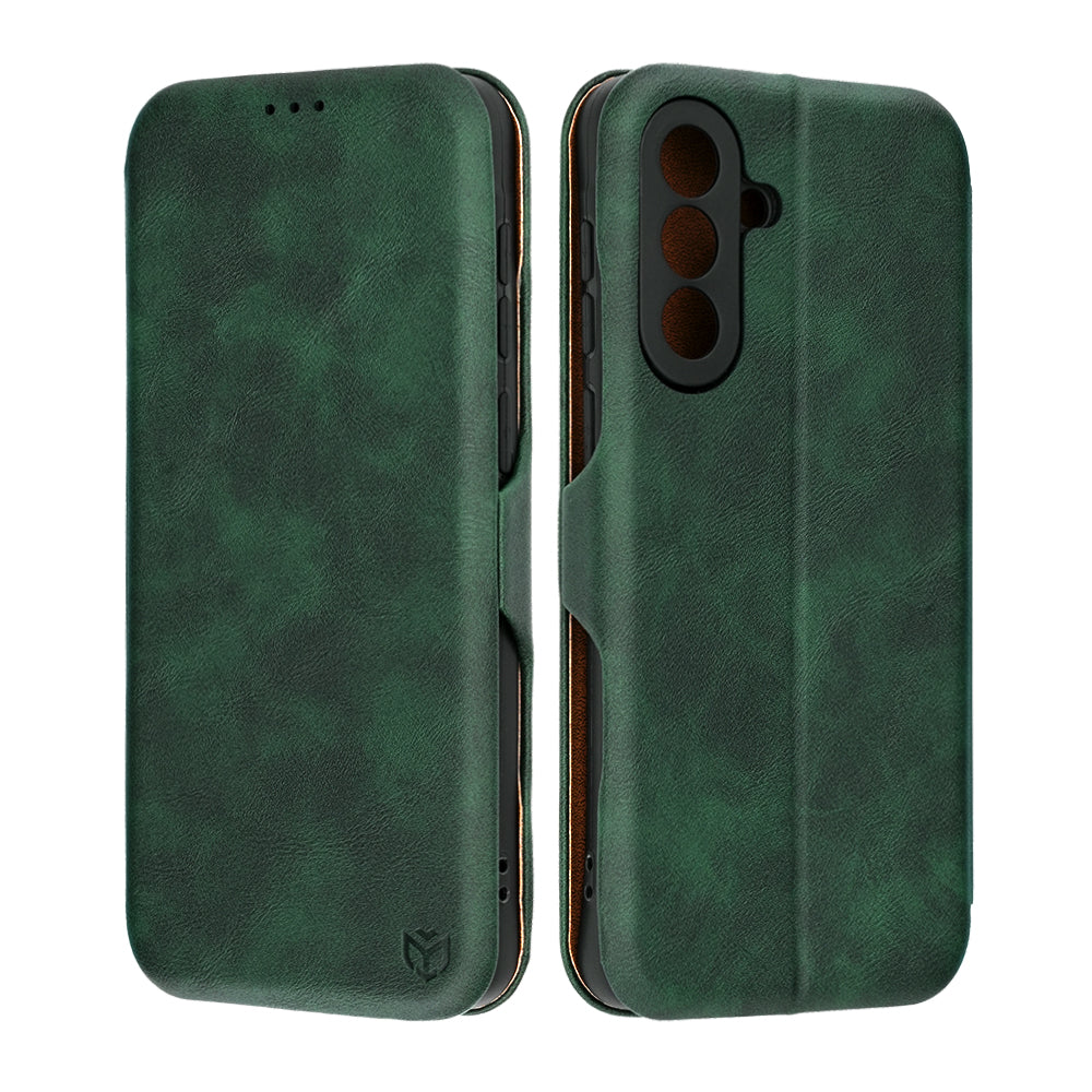 Husa de protectie Techsuit Safe Wallet Plus compatibil cu Samsung Galaxy A57 5G, Verde