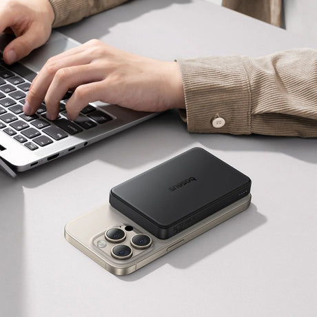 Baterie externa Baseus Airpow II (P10080000123-00), Magnetic, Qi2 Technology, 22.5W, 10000mAh, Negru