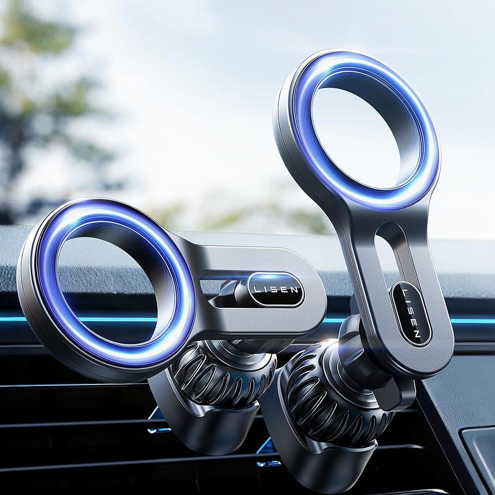 Suport Lisen (YL0224050011), Magnetic for Air Vent, 360° Rotation, Secure Fit, Magnetic Grip, Negru