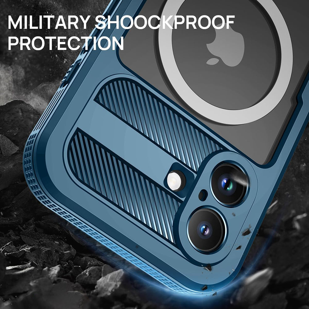 Husa de protectie ShellBox compatibil cu iPhone 16, Negru