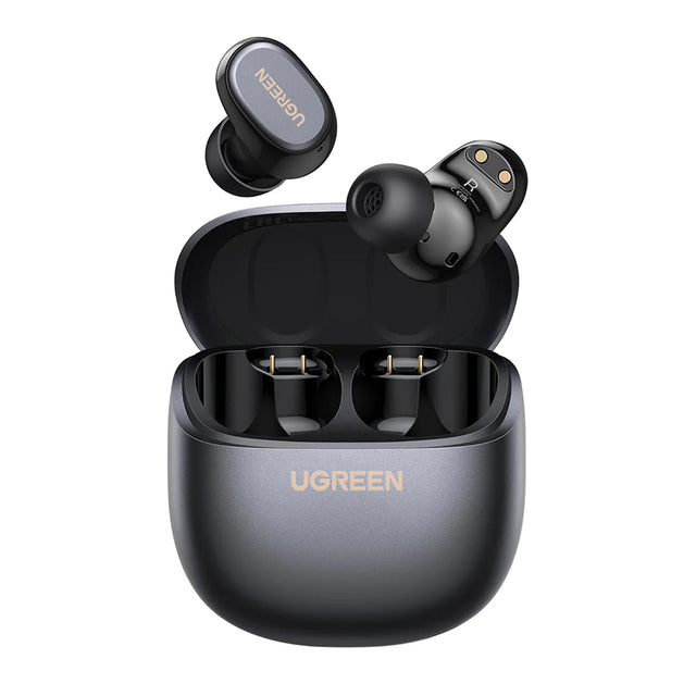 Ugreen Casti Ugreen Dots (75628), Bluetooth 6.0, Hi-Fi Sound, ENC Noise Reduction, HD Calls, IPX5, 500mAh, App, Negru