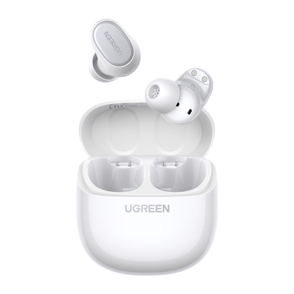 Ugreen Casti Ugreen Dots (75627), Bluetooth 6.0, Hi-Fi Sound, ENC Noise Reduction, HD Calls, IPX5, 500mAh, App, Alb