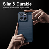 TechSuit Husa de protectie Techsuit Carbon Silicone compatibil cu Motorola Edge 70 Fusion, Albastru – imagine 2