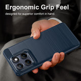 TechSuit Husa de protectie Techsuit Carbon Silicone compatibil cu Motorola Edge 70 Fusion, Albastru – imagine 4