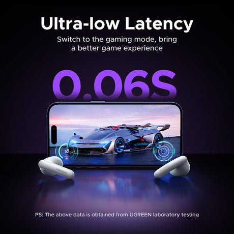 Ugreen Casti Ugreen HiTune H6 Magic WS216 (75288), Bluetooth 6.0, Full-color LCD Display, Hi-Res, ANC, 400mAh, Gri – ima