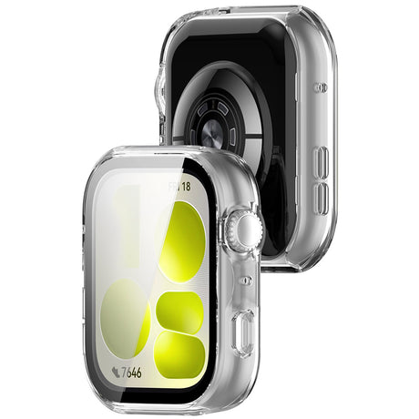 Husa + Folie smartwatch Techsuit Defense360 Pro compatibil cu Huawei Watch Fit 5, Transparent