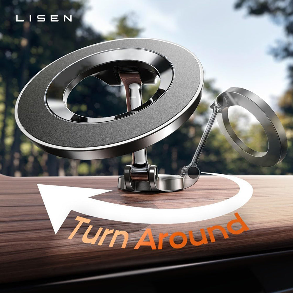 Suport Auto Lisen (YL0223080002), MagSafe, Rotire 360°, Negru