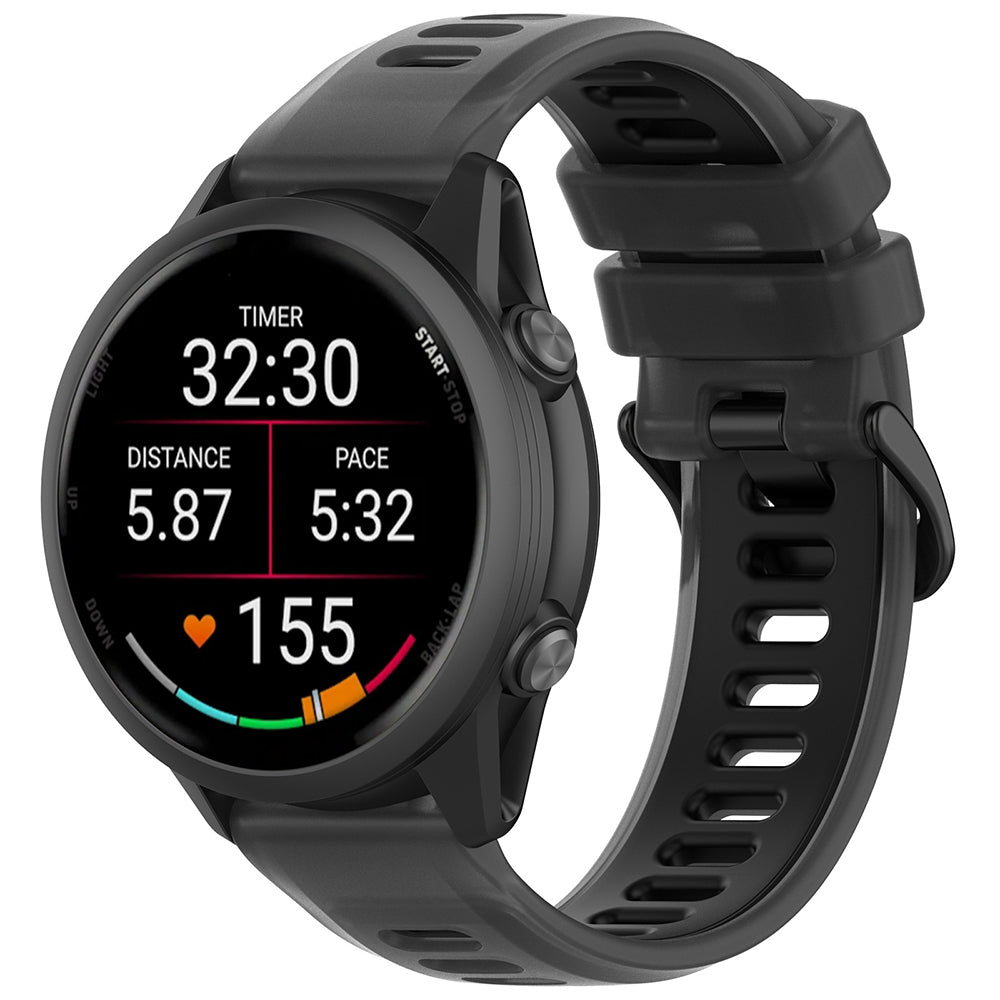 Curea smartwatch Techsuit compatibil cu Samsung Galaxy Watch / Huawei Watch GT, Negru