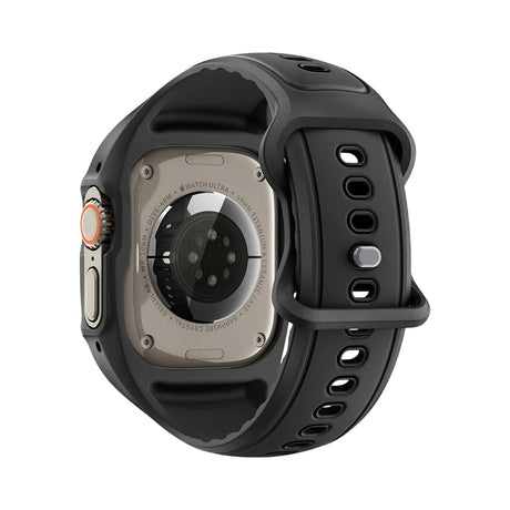 Husa smartwatch Spigen Liquid Air Pro compatibil cu Apple Watch Ultra / Ultra 2 / Ultra 3, Negru