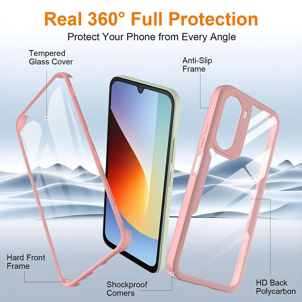 TechSuit Folie de protectie Techsuit ColorVerse 360 Series + compatibil cu Xiaomi Redmi A7 Pro 4G, Roz – imagine 3