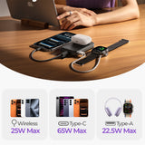 Baterie externa Lisen P604, 10000mAh, Type-C, 65W, Gri