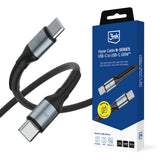 Cablu 3mk Hyper N-Series, Type-C, 100W, 3m, Negru