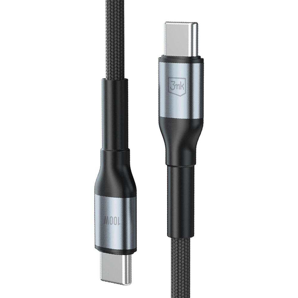 Cablu 3mk Hyper N-Series, Type-C, 100W, 3m, Negru
