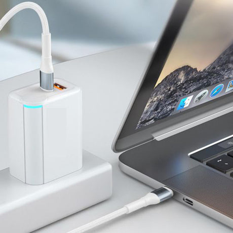 Cablu 3mk Hyper N-Series, USB-C la Lightning, 27W, 2m, Alb
