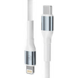 Cablu 3mk Hyper N-Series, USB-C la Lightning, 27W, 2m, Alb