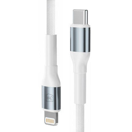 Cablu 3mk Hyper N-Series, USB-C la Lightning, 27W, 2m, Alb