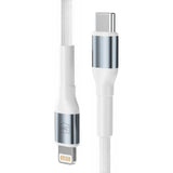 Cablu 3mk Hyper N-Series, USB-C la Lightning, 27W, 1m, Alb