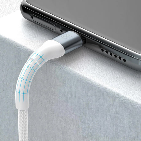 Cablu 3mk Hyper N-Series, USB-C, 100W, 2m, Alb