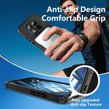 ShellBox Husa de protectie ShellBox Waterproof IP68 compatibil cu Xiaomi Redmi Note 15 Pro 5G, Negru – imagine 4