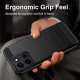 Husa de protectie Techsuit Carbon Silicone compatibil cu OnePlus Nord 6, Negru