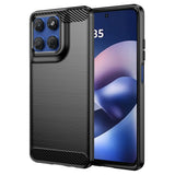 Husa de protectie Techsuit Carbon Silicone compatibil cu Motorola Moto G37 / G37 Power / G47, Negru