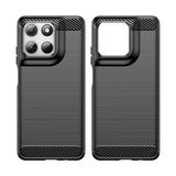 Husa de protectie Techsuit Carbon Silicone compatibil cu Motorola Moto G37 / G37 Power / G47, Negru