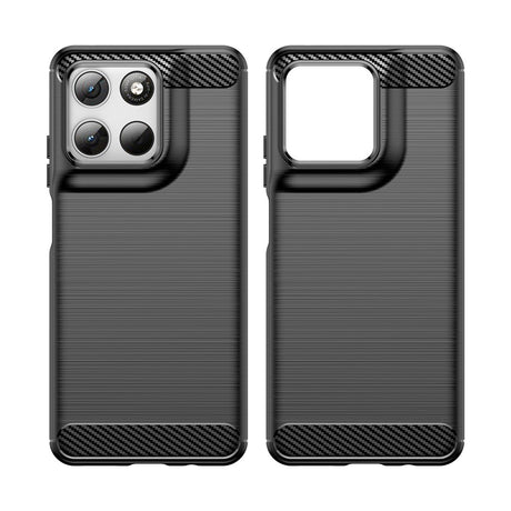 Husa de protectie Techsuit Carbon Silicone compatibil cu Motorola Moto G37 / G37 Power / G47, Negru