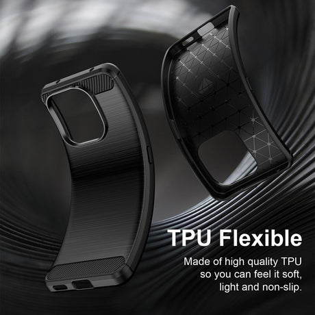 Husa de protectie Techsuit Carbon Silicone compatibil cu Honor X8d, Negru