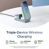 Ugreen Incarcator Ugreen Wireless Charging Station W757 (65901), MagSafe, Fast Charging, Qi2, for iPhone, AirPods, Apple