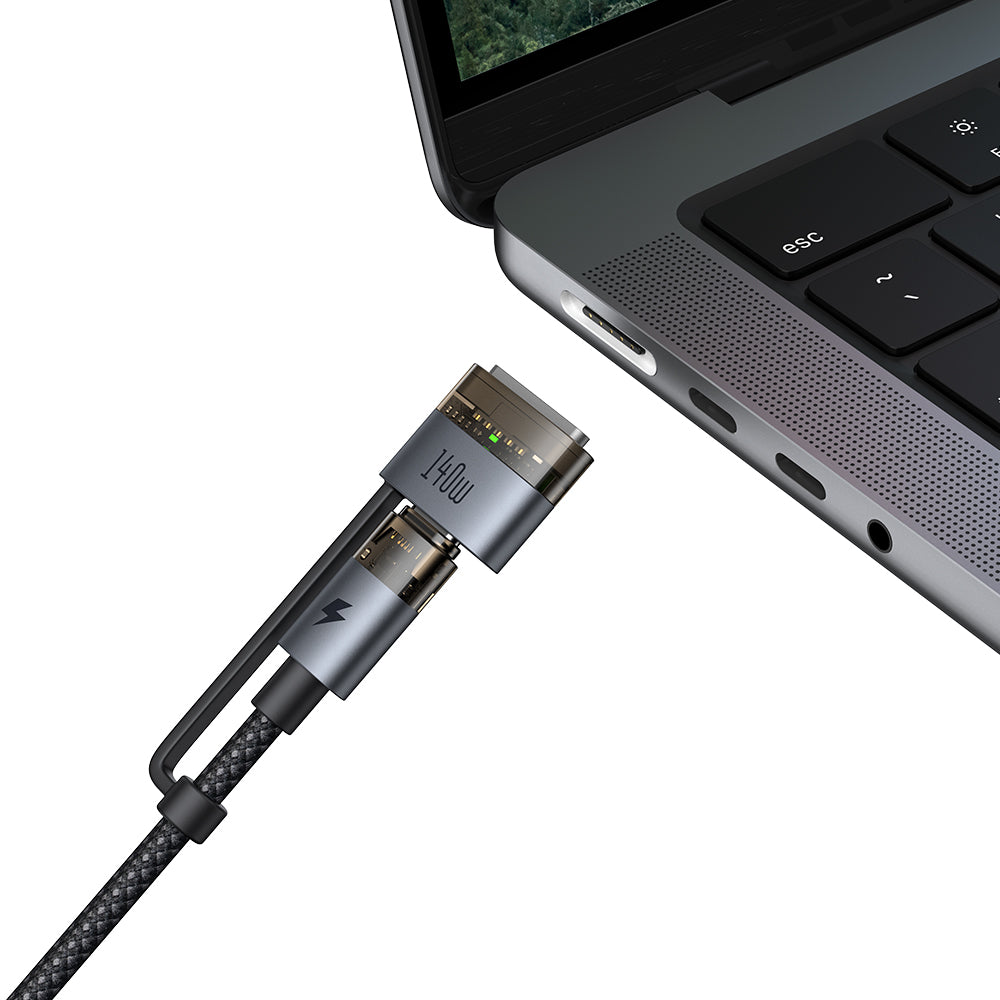 Cablu Mcdodo 2in1 (CA-8860), USB-C la USB-C + MagSafe 3, 240W, 2m, Negru