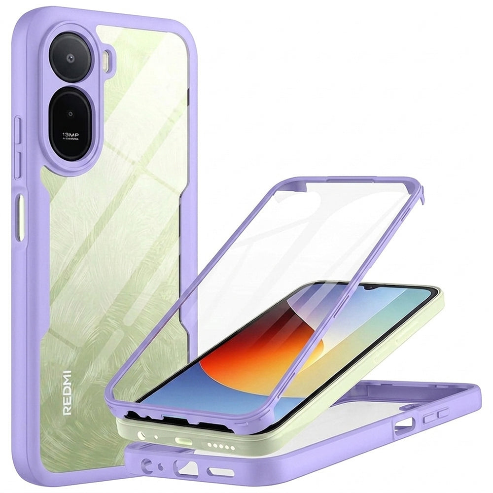 TechSuit Folie de protectie Techsuit ColorVerse 360 Series + compatibil cu Xiaomi Redmi A7 Pro 4G, Mov