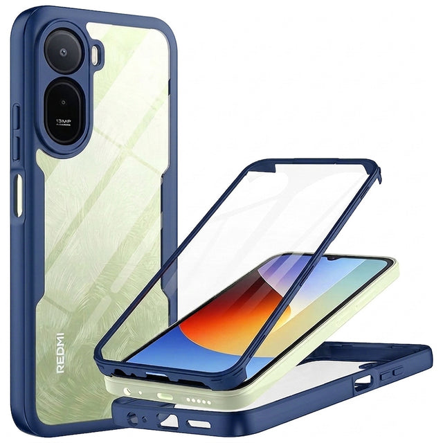 TechSuit Folie de protectie Techsuit ColorVerse 360 Series + compatibil cu Xiaomi Redmi A7 Pro 4G, Albastru