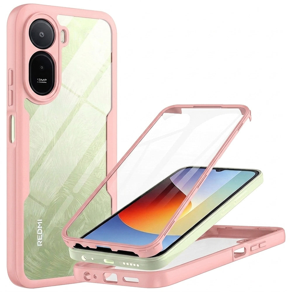 TechSuit Folie de protectie Techsuit ColorVerse 360 Series + compatibil cu Xiaomi Redmi A7 Pro 4G, Roz