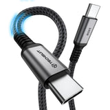 Cablu Techsuit TitanSync Pro (CX2), Type-C, PD240W, 1m, Gri