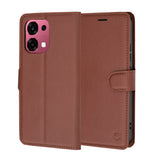 Husa de protectie Techsuit Leather Folio compatibil cu Oppo A6 Pro 4G / A6 Pro 5G, Maro