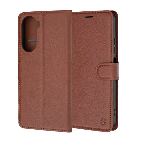Husa de protectie Techsuit Leather Folio compatibil cu Xiaomi Redmi A7 Pro 4G, Maro