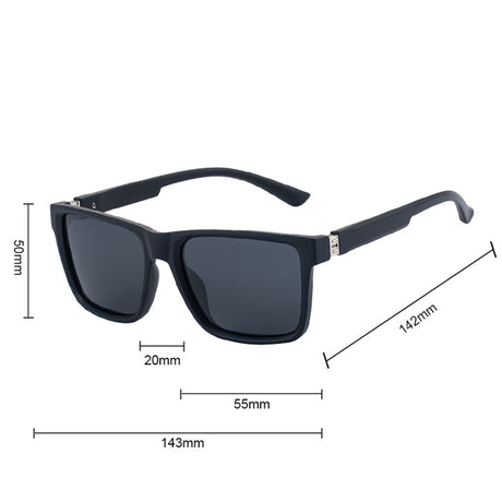 Ochelari de Soare Techsuit (8506), Forma Patrata, Negru