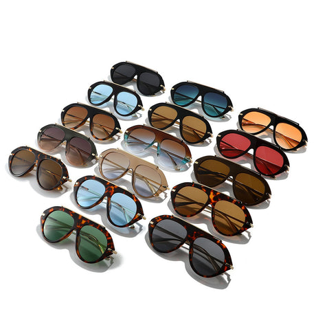 Ochelari de Soare Techsuit (8092), Oversized Aviator, Negru
