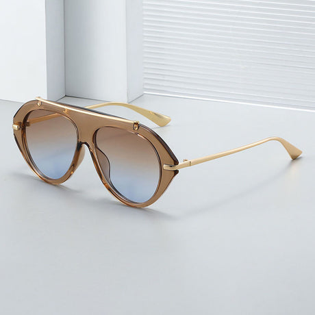 Ochelari de Soare Techsuit (8092), Oversized Aviator, Negru