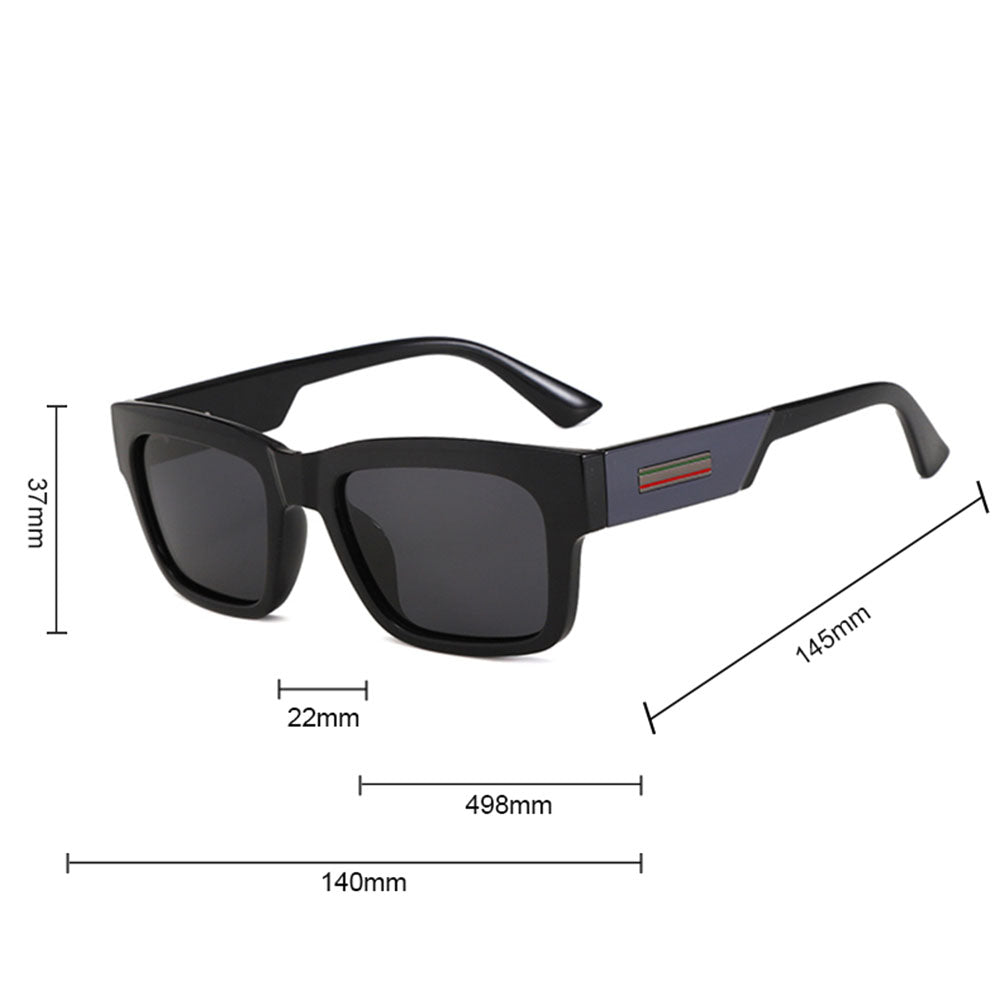 Ochelari de Soare Techsuit (8491), Patrat, TAC, Negru Mat
