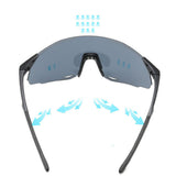 Ochelari sport Techsuit (8853), TR90, Negru / Gri