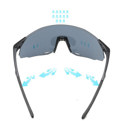 Ochelari Sport Techsuit (8853), TR90, Negru / Argintiu
