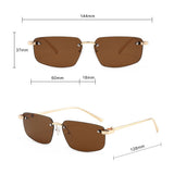 Ochelari de soare Techsuit (S098), Rimless, Auriu