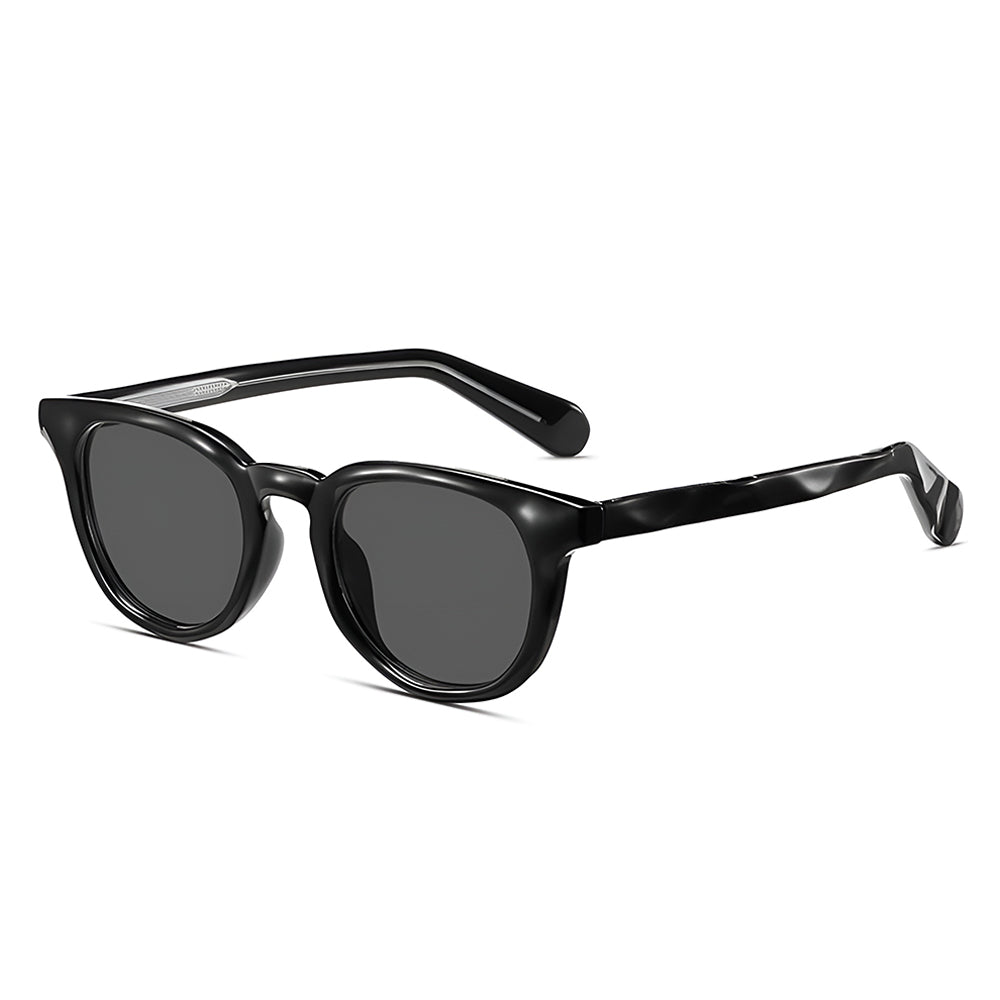 Ochelari de Soare Techsuit (8663), Rotunzi, Polarizati, Negru