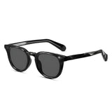 Ochelari de Soare Techsuit (8663), Rotunzi, Polarizati, Negru