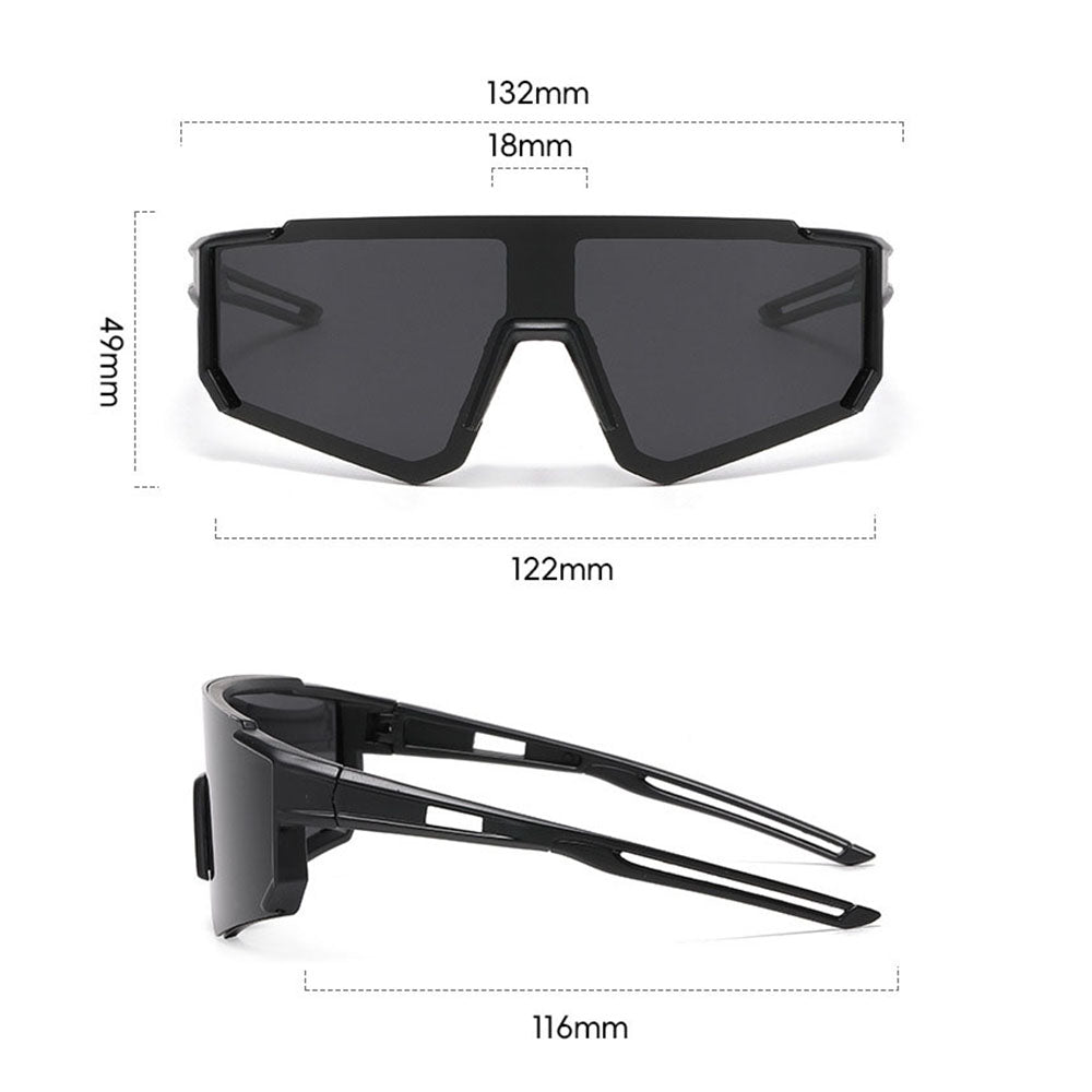 Ochelari de Soare Sport, pentru Copii, Polarizati - Techsuit (R601) - Black / Orange / Yellow