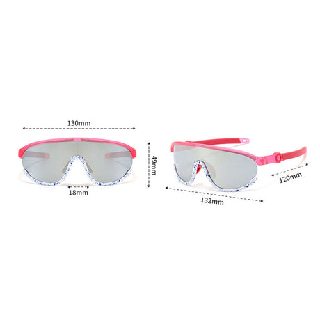 Ochelari de Soare Sport, pentru Copii, Polarizati - Techsuit (2025) - Pink