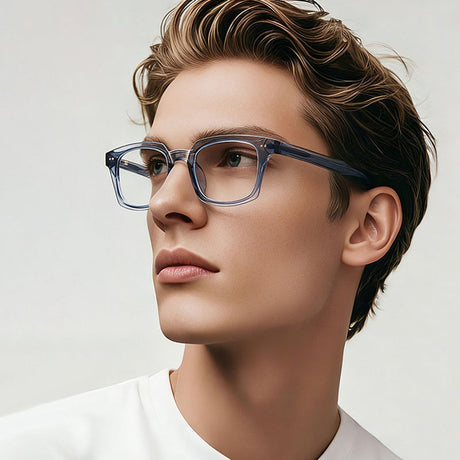 Ochelari Protectie Calculator Techsuit Reflex PC (LS084), Dreptunghiulara, Transparent, Albastru