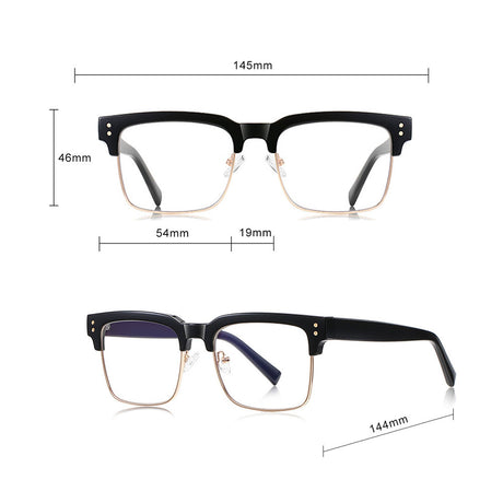 Ochelari Protectie Calculator Techsuit Reflex PC (2205), Patrati, Negru / Argintiu
