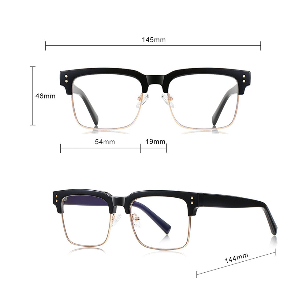 Ochelari Protectie Calculator Techsuit Reflex PC (2205), Patrati, Negru / Auriu